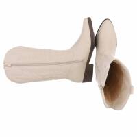 Damen Western- & Bikerboots - beige