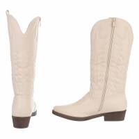 Damen Western- & Bikerboots - beige