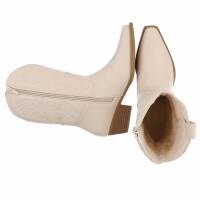 Damen Western- & Bikerboots - beige