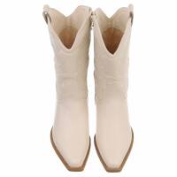 Damen Western- & Bikerboots - beige