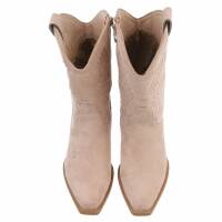Damen Western- & Bikerboots - beige