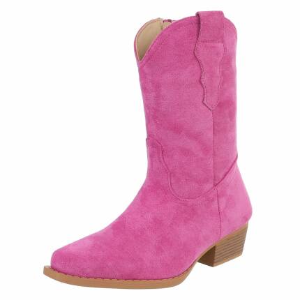 Damen Western- & Bikerboots - fushia