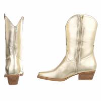 Damen Western- & Bikerboots - gold