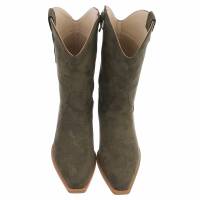 Damen Western- & Bikerboots - green
