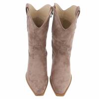 Damen Western- & Bikerboots - taupe