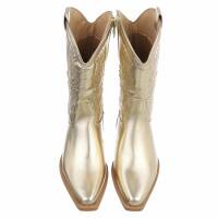 Damen Western- & Bikerboots - gold