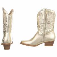 Damen Western- & Bikerboots - gold