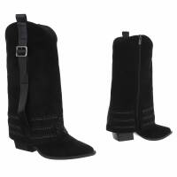 Damen Western- & Bikerboots - black