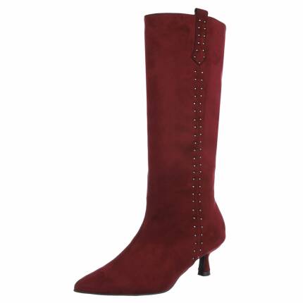 Damen High-Heel Stiefel - winered