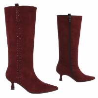 Damen High-Heel Stiefel - winered