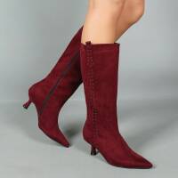 Damen High-Heel Stiefel - winered