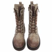 Damen Schnürstiefeletten - beige