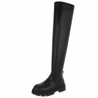 Damen Overknee-Stiefel - black
