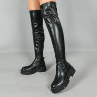 Damen Overknee-Stiefel - black