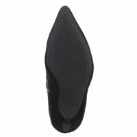 Damen High-Heel Stiefel - blacksuede