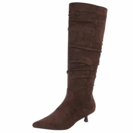 Damen High-Heel Stiefel - brownsuede