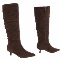Damen High-Heel Stiefel - brownsuede