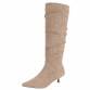 Damen High-Heel Stiefel - khakisuede