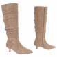 Damen High-Heel Stiefel - khakisuede