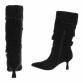 Damen High-Heel Stiefel - blacksuede