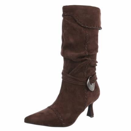 Damen High-Heel Stiefel - brownsuede
