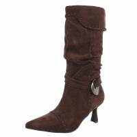 Damen High-Heel Stiefel - brownsuede