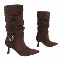 Damen High-Heel Stiefel - brownsuede