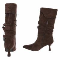 Damen High-Heel Stiefel - brownsuede