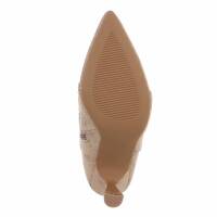 Damen High-Heel Stiefel - khakisuede