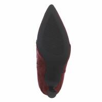 Damen High-Heel Stiefel - winesuede