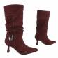 Damen High-Heel Stiefel - winesuede