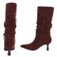 Damen High-Heel Stiefel - winesuede