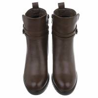 Damen High-Heel Stiefeletten - taupe