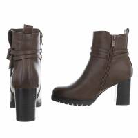 Damen High-Heel Stiefeletten - taupe