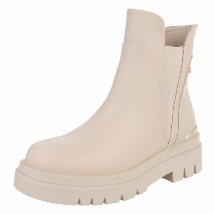 Damen Chelsea Boots - beige