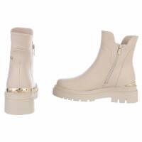 Damen Chelsea Boots - beige