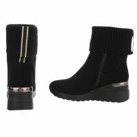 Damen Keilstiefeletten - black
