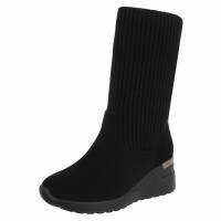 Damen Keilstiefeletten - black