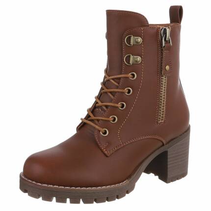 Damen Schnürstiefeletten - camel