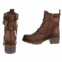 Damen Schnürstiefeletten - camel