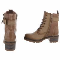 Damen Schnürstiefeletten - khaki