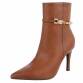Damen High-Heel Stiefeletten - camel