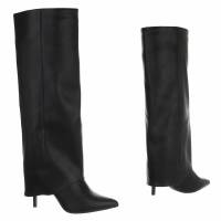 Damen High-Heel Stiefel - blackpu