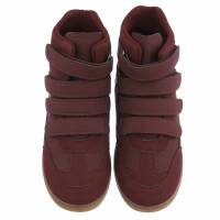Damen Keilabsatz-Sneakers - wine