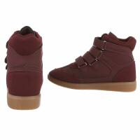 Damen Keilabsatz-Sneakers - wine