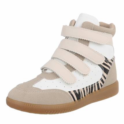 Damen Keilabsatz-Sneakers - zebra