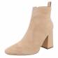 Damen High-Heel Stiefeletten - beige