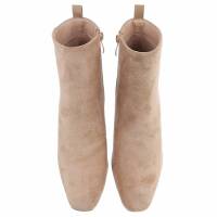 Damen High-Heel Stiefeletten - khaki