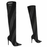 Damen Overknee-Stiefel - black