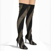 Damen Overknee-Stiefel - black